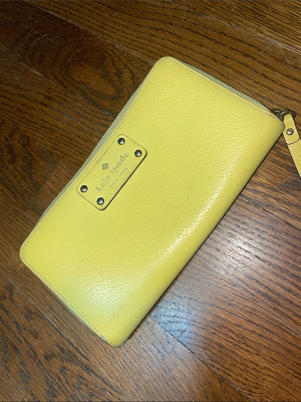 kate spade Yellow Leather Zip Wallet